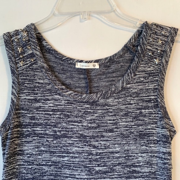 Soprano Women Grey Sleeveless Tank Dress Size XS - Picture 4 of 8